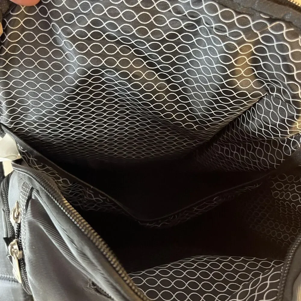 Fisher Price Deluxe Baby Sporty Dark Gray Diaper Bag Backpack Fast Finder New